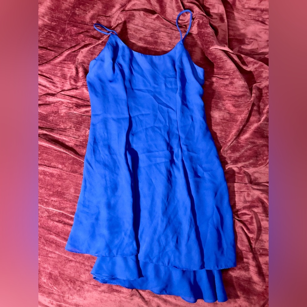 Elegant Blue Sleeveless Dress